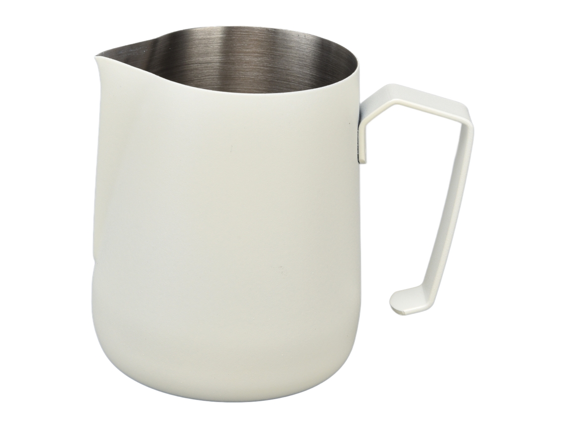 Jarra para espumar leche de 450 ml con pico puntiagudo para cafetera, color como se muestra en la imagen.