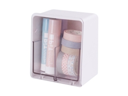 2 Recipientes Transparentes Con Tapa Para Bastoncillos De Algodón, Cajas De Almacenamiento Para Bastoncillos De Algodón Y Algodón Cosmético (rosa + Blanco)
