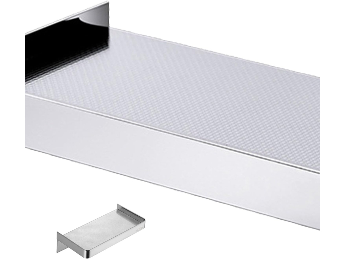 Soporte De Pared Y Portarrollos De Papel Higiénico De Acero Inoxidable Plateado Para Teléfono, Estante Moderno Sin