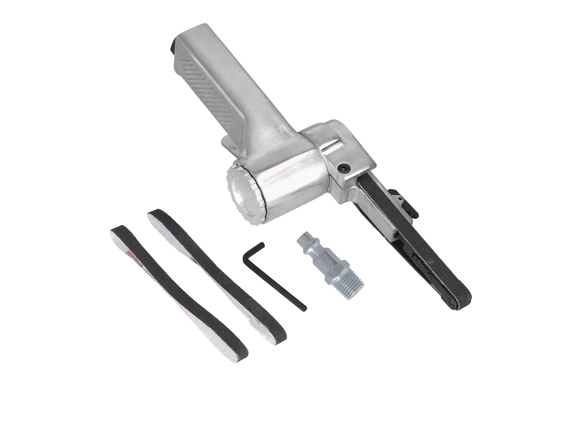 Lijadora De Banda Neumática Kp-699 De 10x330 Mm Para Pulir Metal, Madera Y Plástico.