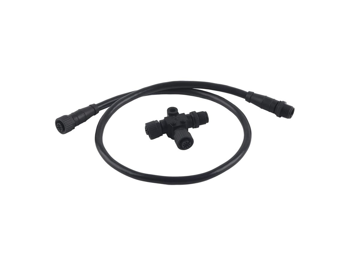 Cable Impermeable M12 A Base De 5 Pines Con Conector En T Nmea 2000 (5 M)