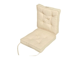 Homescapes Taupe Beige Cotton Travel Back Support Booster Cushion