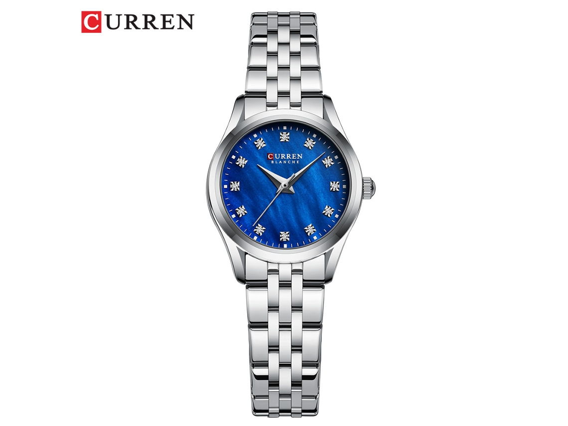 Reloj De Pulsera De Cuarzo Con Correa De Acero Resistente Al Agua Para Mujer.