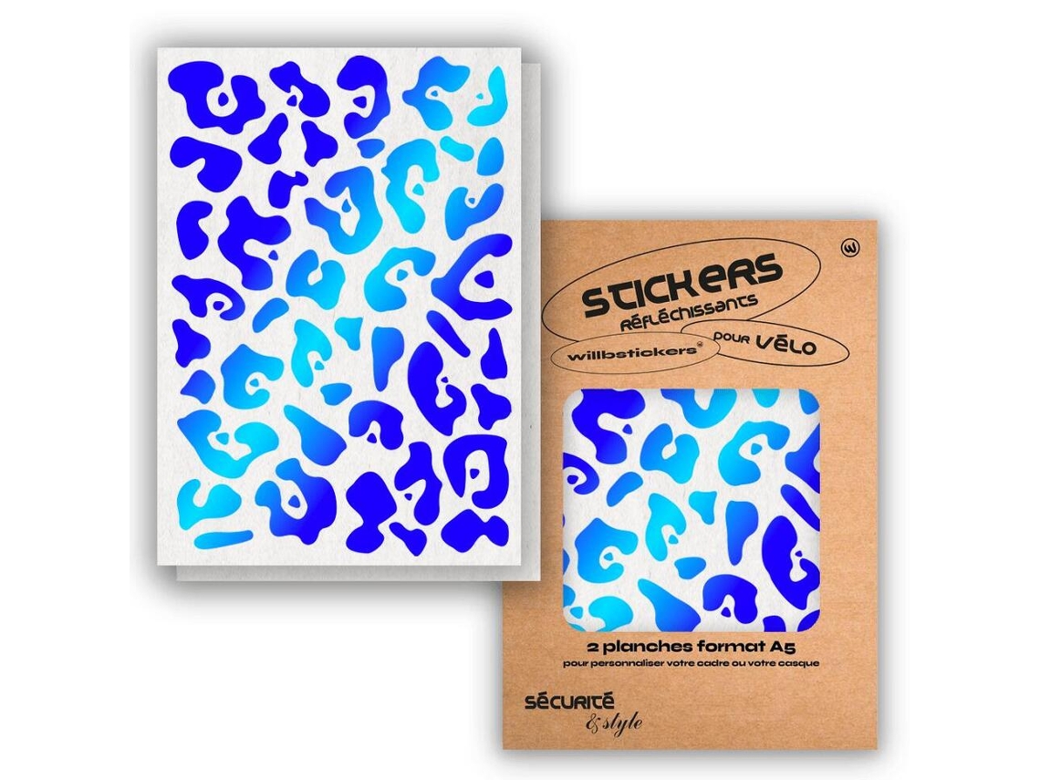 Autocolantes Refletores WILL B STICKERS Talla A5 Leopardo