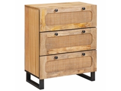 Maison Exclusive - Aparador 3 Pcs Marrón 180 X 33 X 75 Cm Madera De Mango Maciza
