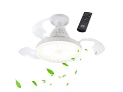 Ventilador de techo moderno con control remoto, 3 velocidades, ajustable, 3000-6500 kW, ultrasilencioso Zeuxo