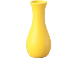 Jarrón De Cerámica Amarillo Decorativo Moderno, Diseño De Centro De Mesa, Acabado Mate.