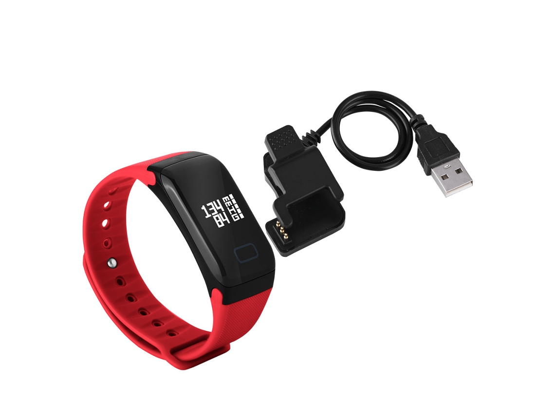 Pulsera Inteligente Con Monitorización De Frecuencia Cardíaca, Oxígeno En Sangre, Presión Arterial Y Sueño (rojo)