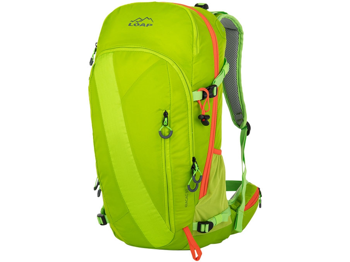 Mochila de senderismo Loaf Aragac 30 verde con funda impermeable integrada Loap