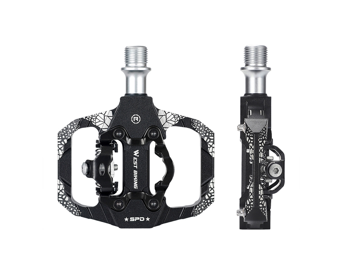 Pedales De Bicicleta West Biking Mtb Con Cierre Y Plataforma Dual, Rodamientos Sellados Para Bicicletas De Montaña Y Carretera