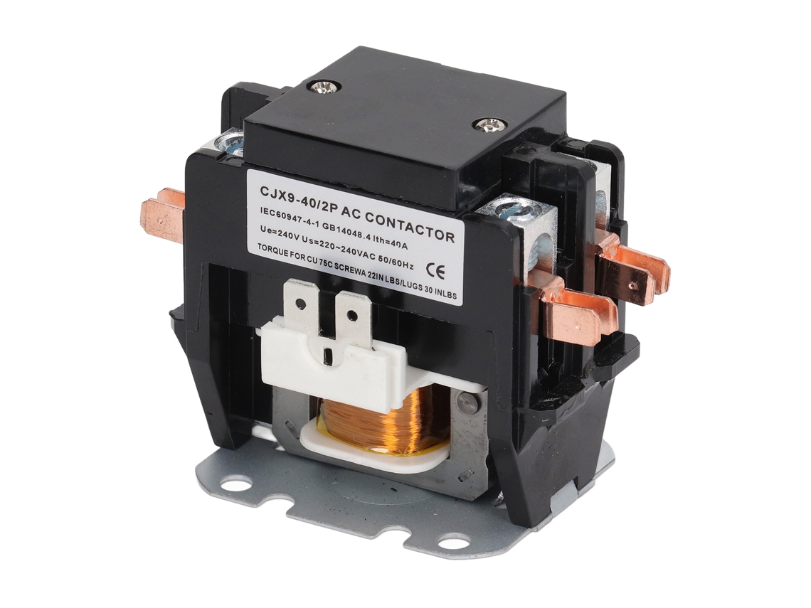 Contactor CJX9 40 2P 40A para aire acondicionado, con carcasa de PP, contactos de aleación de plata y respuesta rápida (240 V)