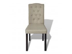 Sillas de comedor 2 piezas Tela Camel MAISON EXCLUSIVE