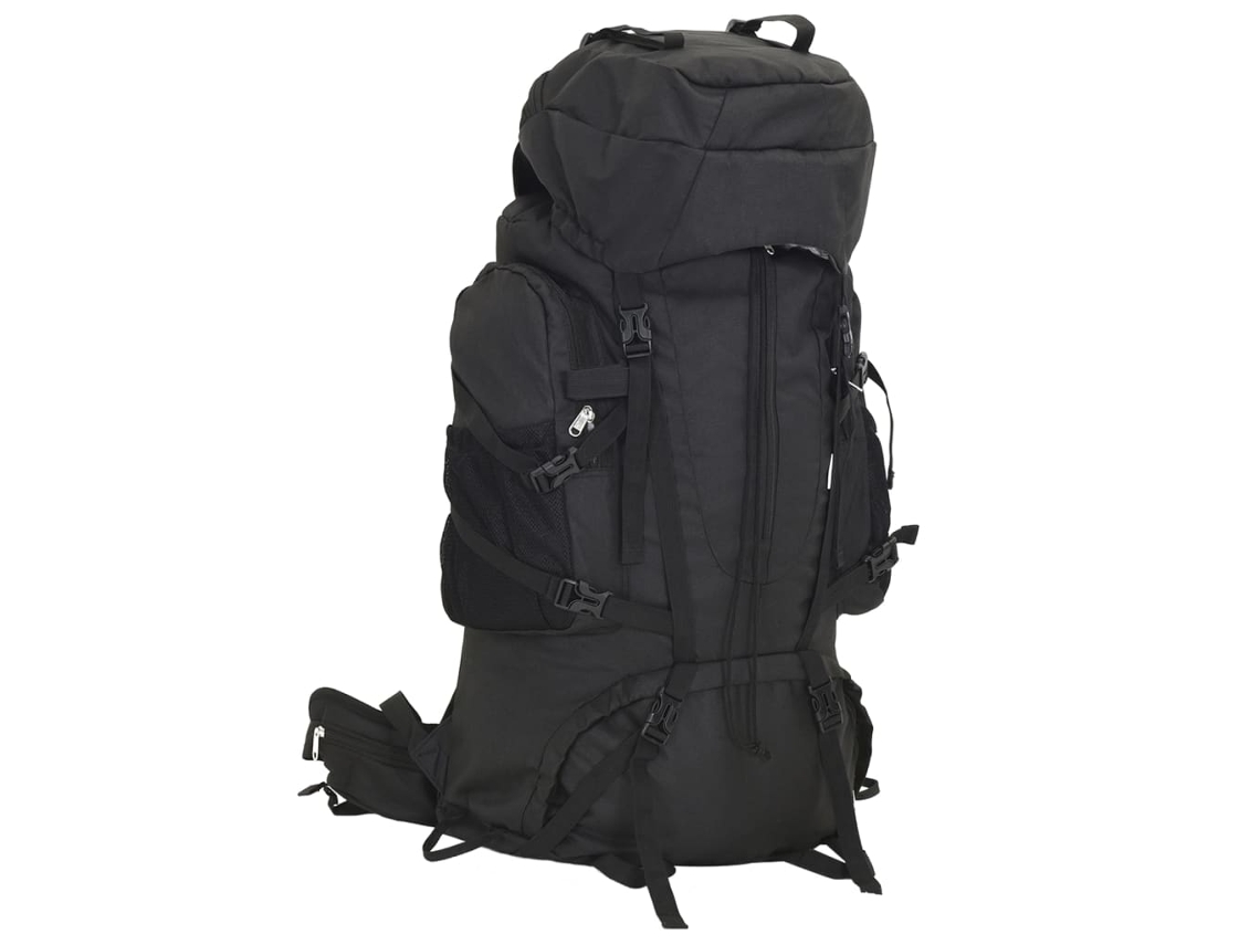 Mochila Senderismo VIDAXL Negro Tela (80L)