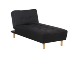 Chaise longue BELIANI Alsten de Poliéster Negro 163x180x80
