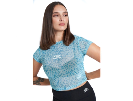 Camiseta de Mujer para Fútbol UMBRO Mesh Crop Rosa (M)