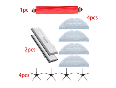 Paños de fregona de Cepillo Lateral de filtro Hepa de alta calidad para Xiaomi Roborock S7 S70 S75 S7Max S7Maxv T7S paño de fregado piezas de repue...