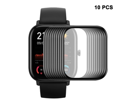 10 piezas para Amazfit GTS 4 ENKAY 3D pieza de borde suave de cobertura total + película protectora de pantalla PMMA HD
