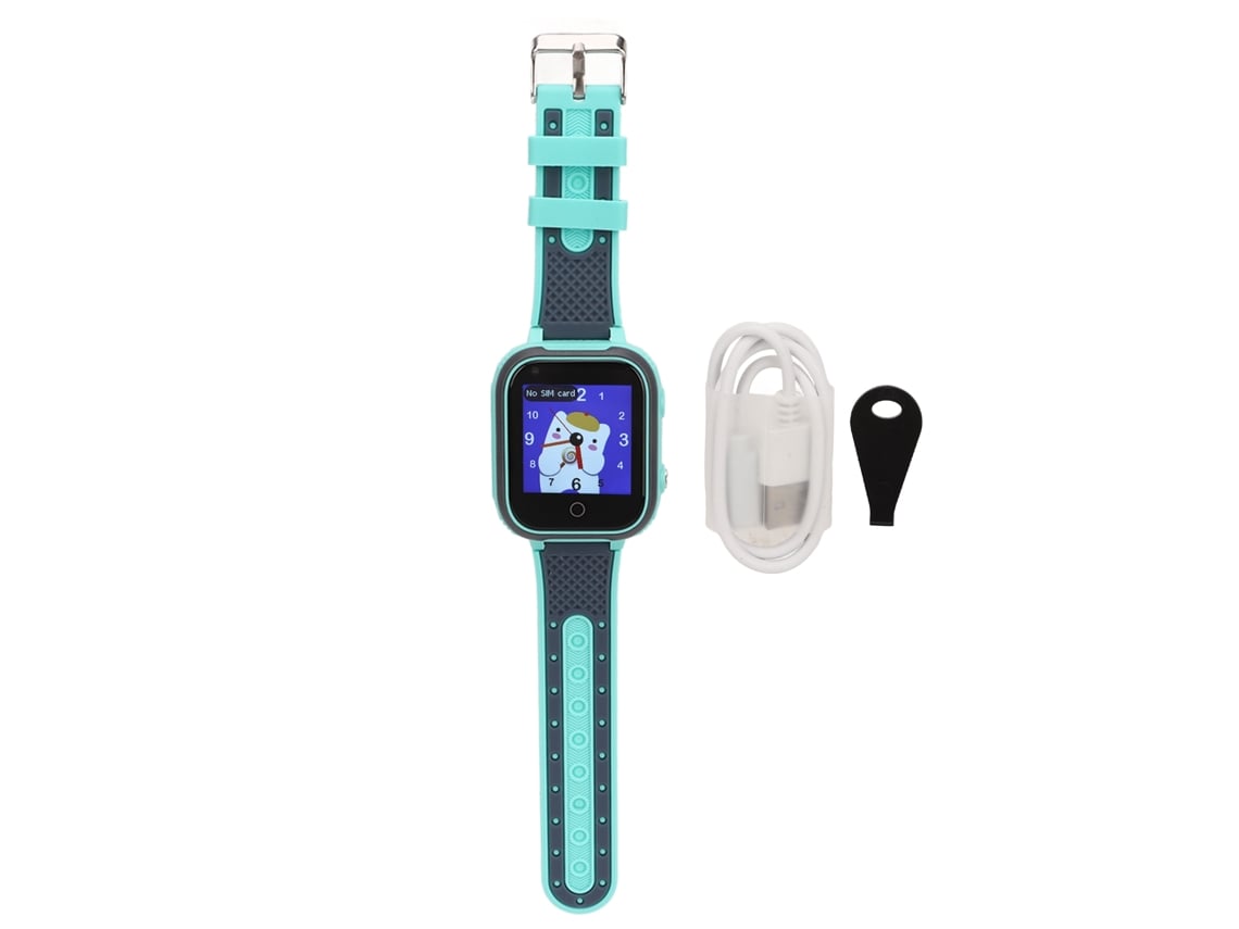 Relógio inteligente infantil Bj-Smartwatch 4G para meninos e meninas, tela sensível ao toque IPS de 1,4 polegadas, localização, videochamada, SOS, à prova d'água IP67, azul.