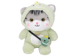 Dan26-muñeco De Peluche De Gato Verde Bonito Y Tierno Para Niños Regalo De Cumpleaños Decoración 8.3x7.9x10.2in