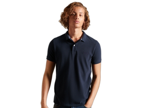 Polo para Hombre SUPERDRY (S - Algodón - Azul)