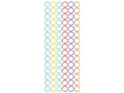 Anillas de plástico para folletos de 27 mm de diámetro interior para organización