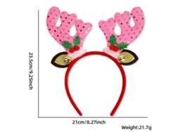 Diadema navideña con cuernos, accesorio navideño brillante, ideal para fiestas, cosplay y uso diario Aeuzwr (Estilo 5)