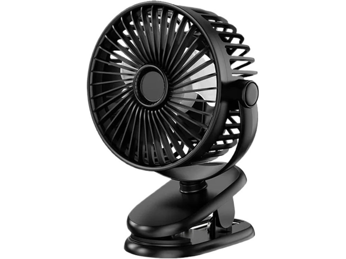 Mini Ventilador De Escritorio Usb Con Clip Rotación 360° 2 Velocidades Aire Acondicionado Silencioso Para