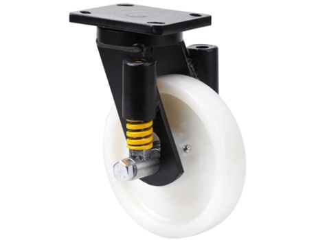 Rueda giratora placa 10hlse250-ftb suspension nylon blanco extraf.eje bolas ALEX