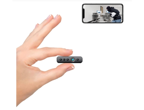 cámara de seguridad más pequeña cámara de vigilancia cámara ip hd 1080p con aplicación teléfono android / ios windows / mac pc negro
