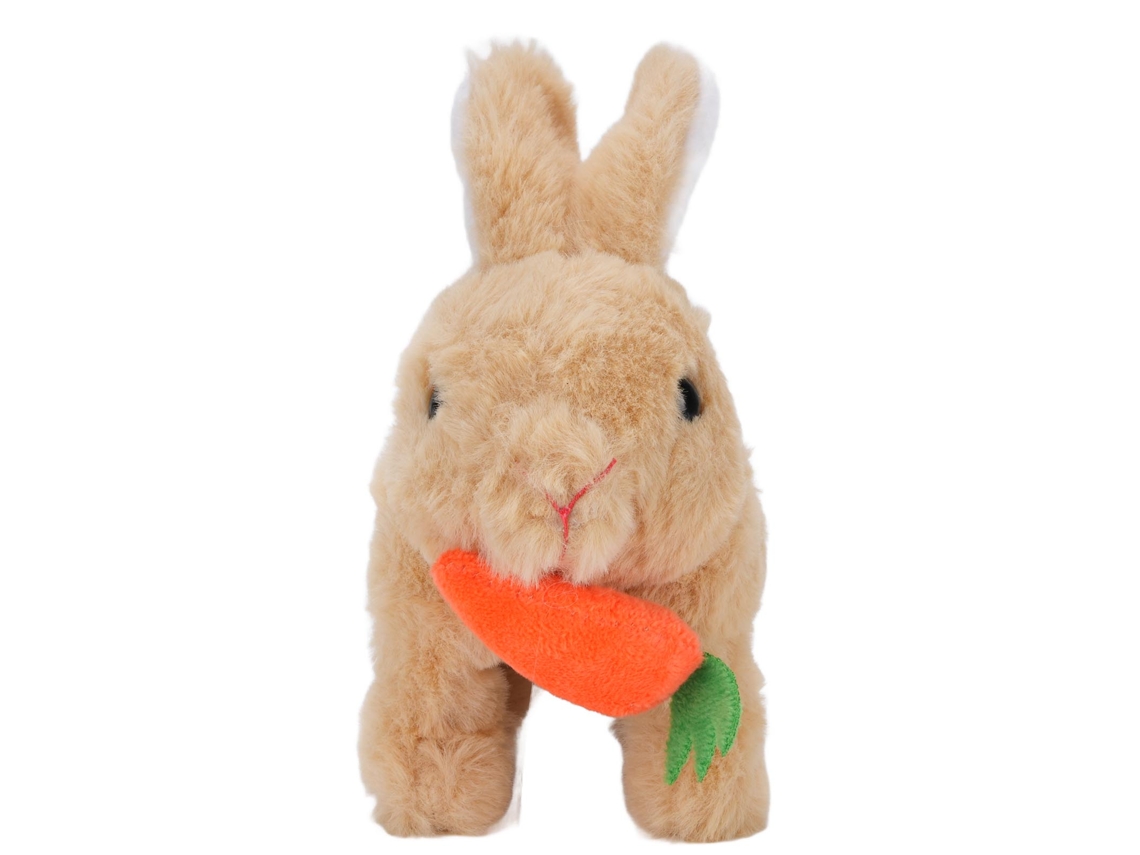 2026-juguete De Conejo De Peluche Realista Conejo Eléctrico Saltarín Para Niños Interacción Padre-hijo Amarillo