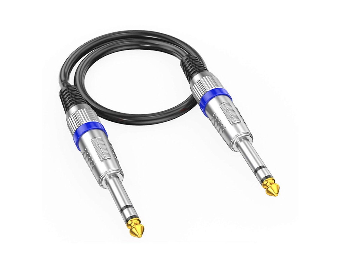 Cable estéreo de 30 cm a 10 m con conector de 6,35 mm para karaoke y cine en casa, azul LALAMOLI (macho a macho)