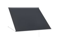 Toldo Exterior De Aluminio, 150x120 Cm, Inclinación Regulable, Protección Uv, Gris Oscuro.