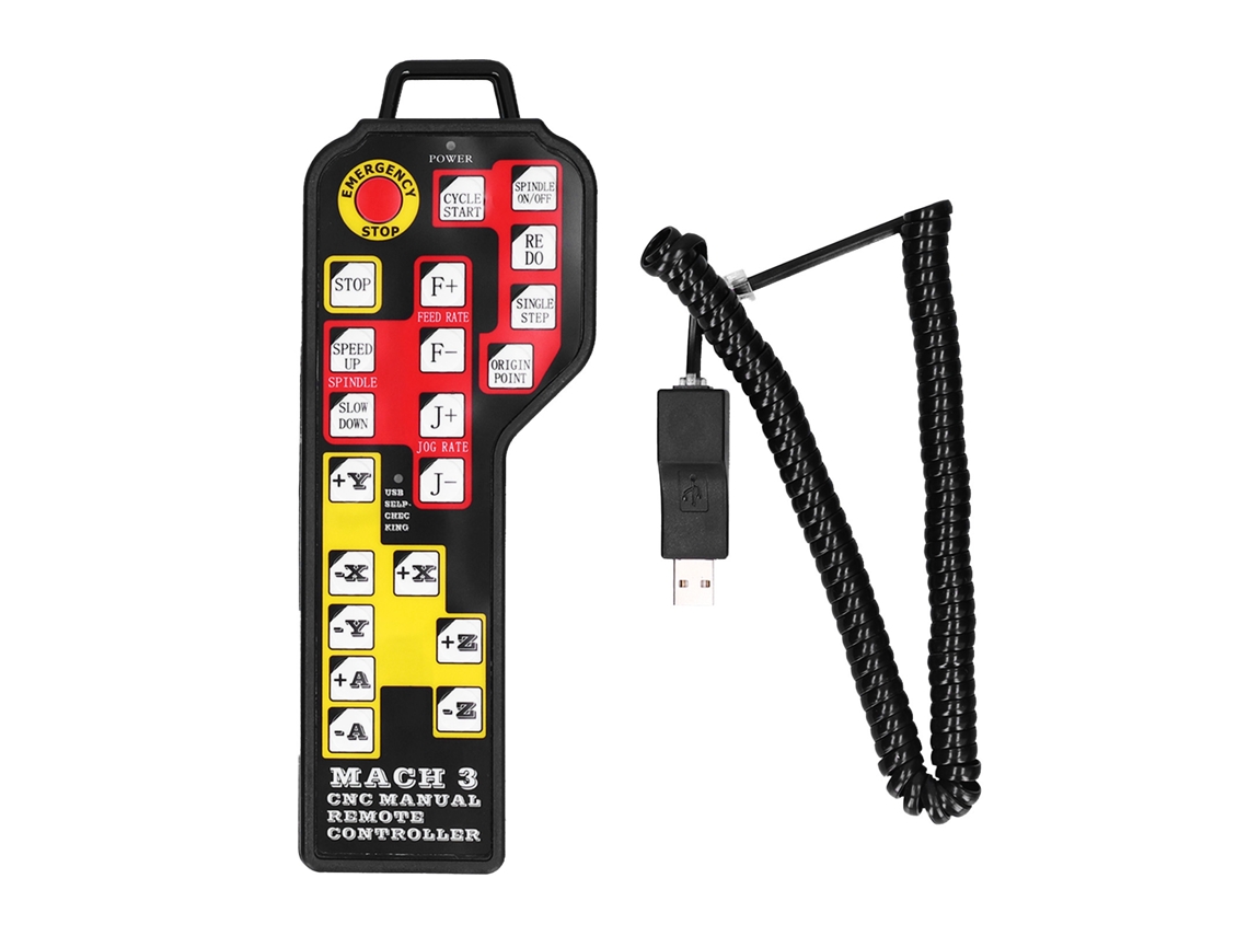 Volante Mão Usb 4 Eixos Controle Manual Cnc Mach 3 Controle Remoto