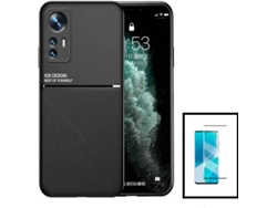 Kit Carcasa Trasera Magnética Anti Choque + Protector de Pantalla Xiaomi 12 GIFT4ME Negro
