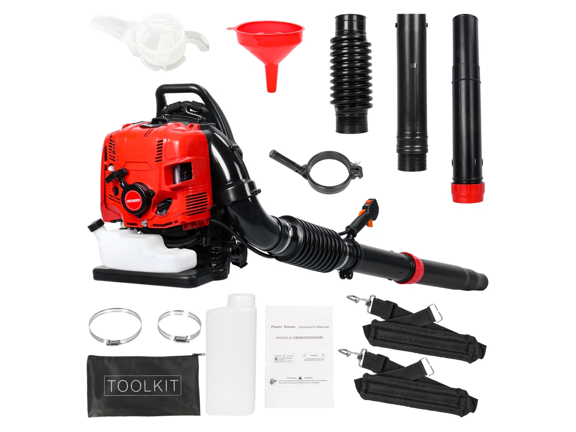 Soplador de hojas Flasidu, 210 mph, 900 cfm, 3,7 kW/5 hp, 7100 rpm, 75,6 cc, 4 tiempos
