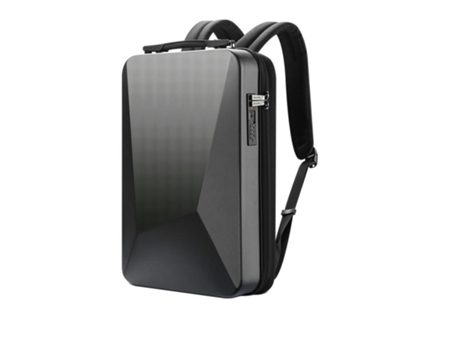 Mochila rígida para ordenador portátil, mochila de negocios para hombre con bolsa impermeable USB, mochila para hombre, versión definitiva negra