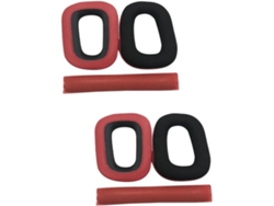 Almohadillas De Repuesto De Proteína Roja De 2 Piezas Para Auriculares: Comodidad Óptima.