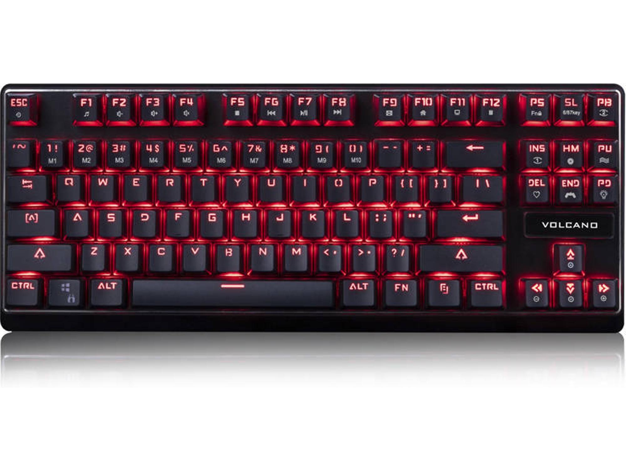 Teclado Gaming MODECOM Volcano Lanparty (Mecánico - Inglés - Negro)