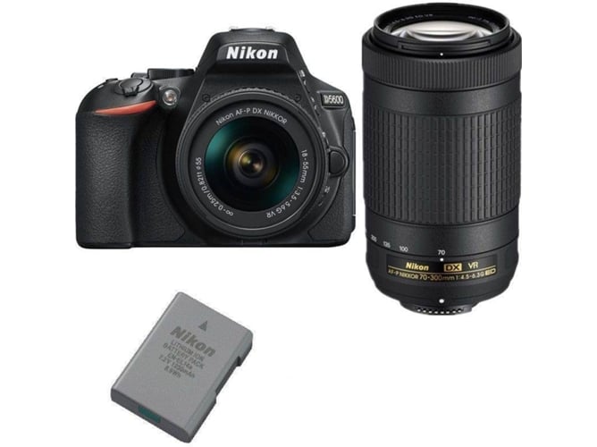 Kit Cámara Réflex NIKON D5600 AF-P 18-55MM + 70-300MM F4.5-6.3 ED + EN-EL14A