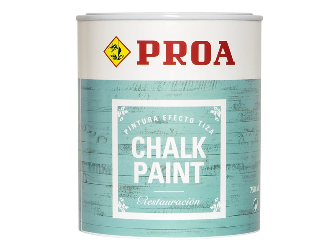 CHALK PAINT PINTURA PARA MUEBLES EFECTO TIZA BLANCO CHALK 0,75L Pintura a la tiza Renueva tus muebles Gran adherencia
