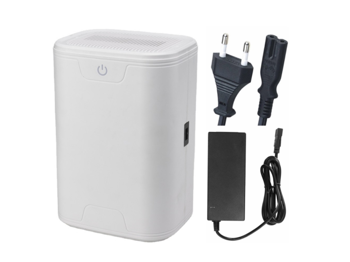 Deshumidificador doméstico, blanco, silencioso, pequeño, 12 V, para enchufe americano. Sfushos