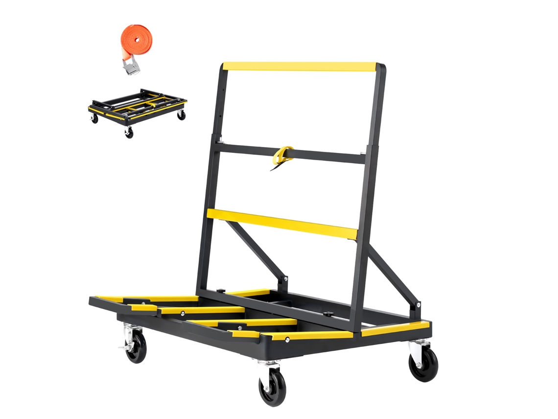 Carro de transporte para placas de yeso Succebuy, capacidad de carga de 816,5 kg, ruedas giratorias