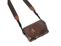 Funda protectora de poliuretano para Canon Powershot SX740, con correa desmontable, color marrón. HEXINYIGJLY