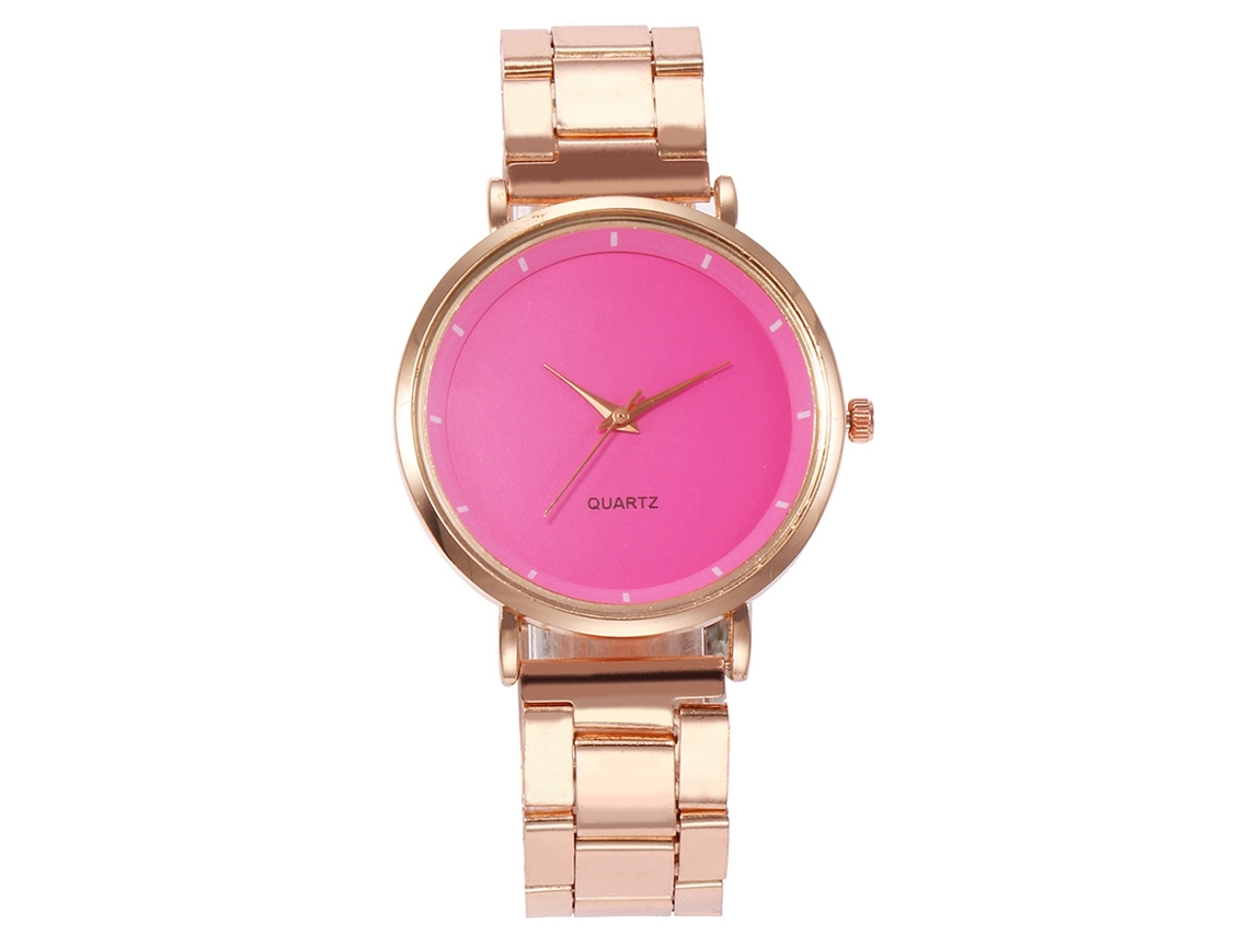 Relógio De Pulso Feminino De Moda Com Pulseira De Pu, Mostrador Redondo Simples, Relógio Quartz Casual (bege)