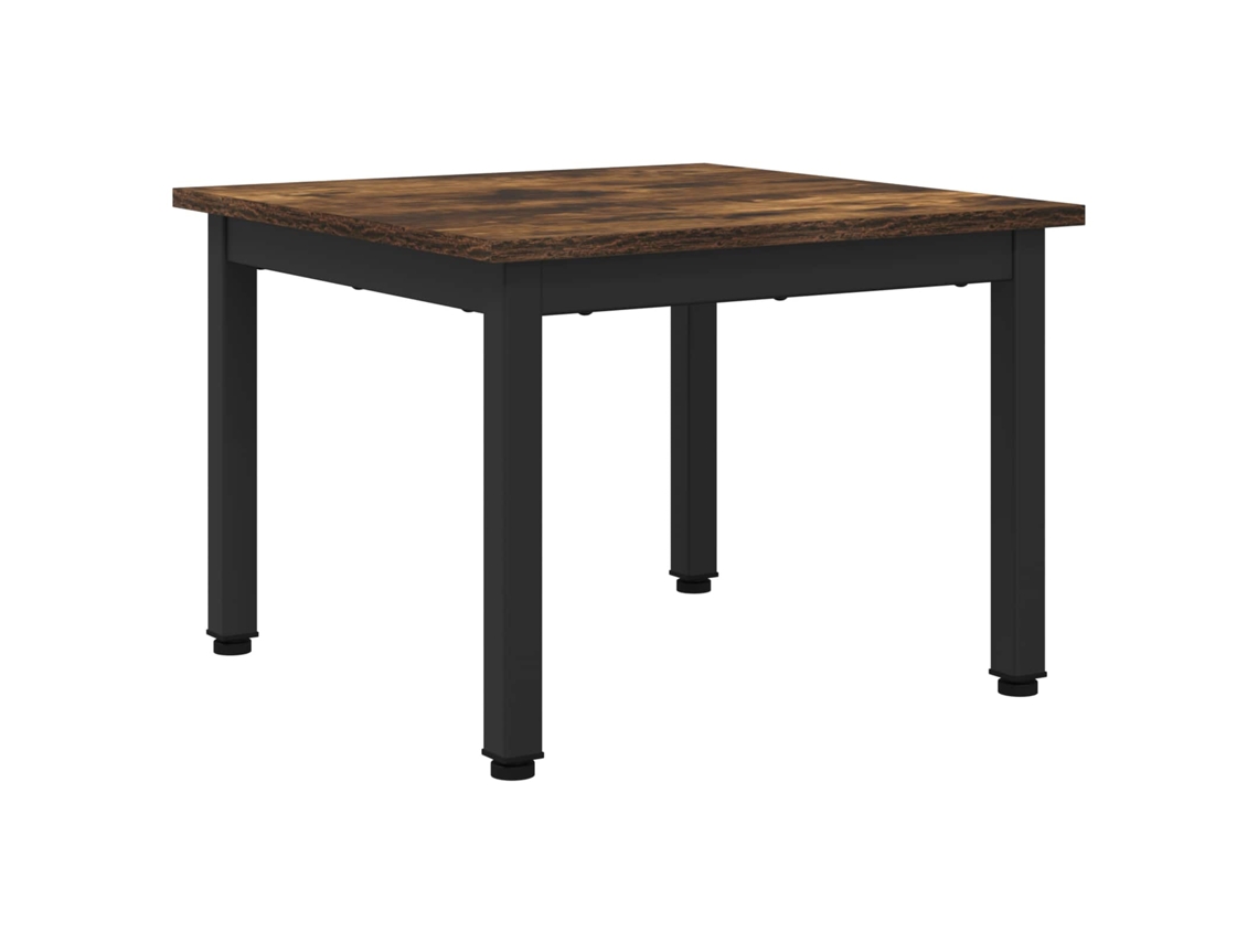 Mesa de centro HARLANV1 en roble ahumado, 50x50x36 cm.