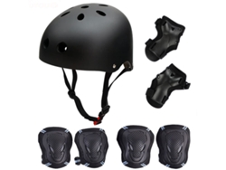 Kit De 6 Piezas De Equipo De Protección Para Casco Bmx, Almohadillas Para Codos, Rodilleras Y Muñequeras Para Patines, Bicicletas, Patinetas Y Scoote
