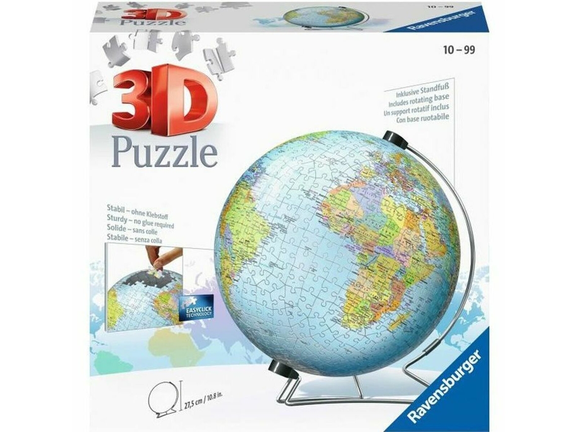 Puzzle 3D Ravensburger Single Color Globe Unique 540 Piezas