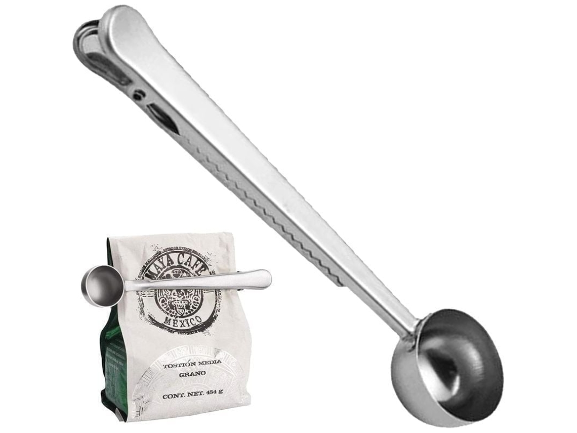 Cucharita De Café 1 Cucharadita 15ml Con Clip De Bolsa Acero Inoxidable Para Café Molido Y Frijoles Herramienta De Cocina