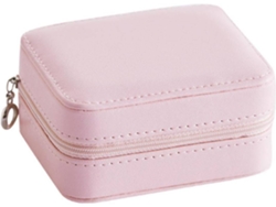Caja de joyería rosa con espejo*