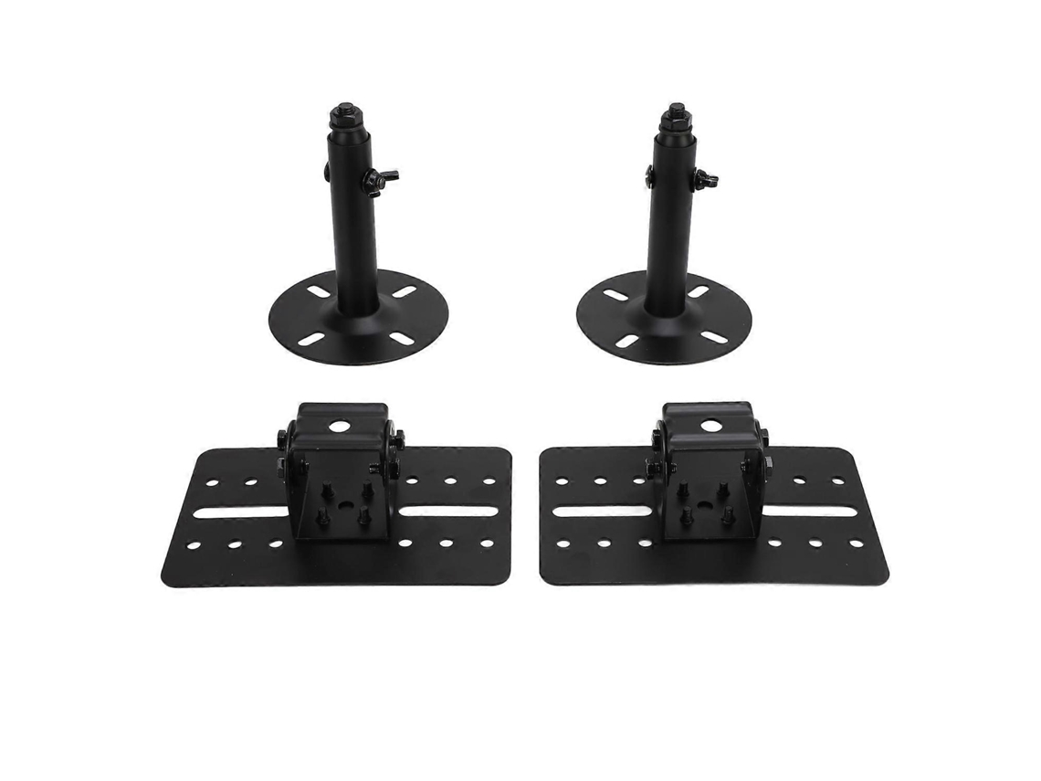 1 par de soportes de altavoz de metal grueso, para techo y pared, con varilla telescópica para el hogar.